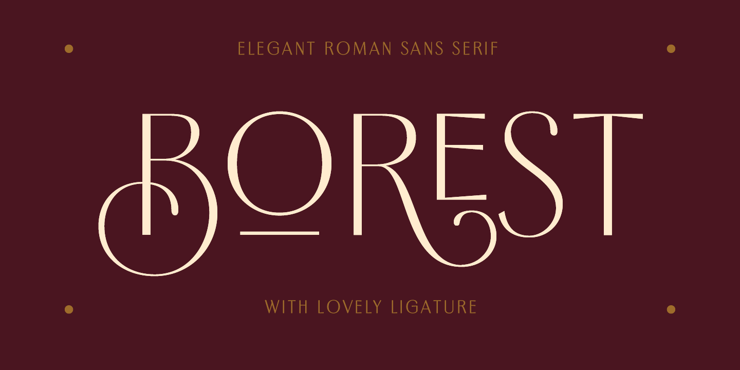 Borest Font preview